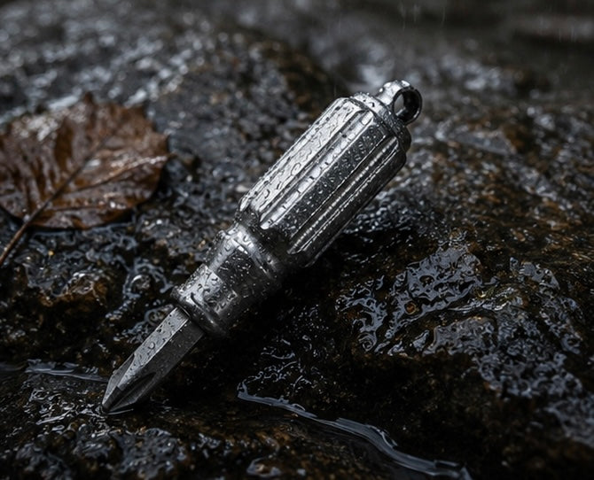 Titanium Mini-schroevendraaier  - Compact EDC Pocket Tool - Outdoor Survival Gear & Everyday Carry Multi-Tool